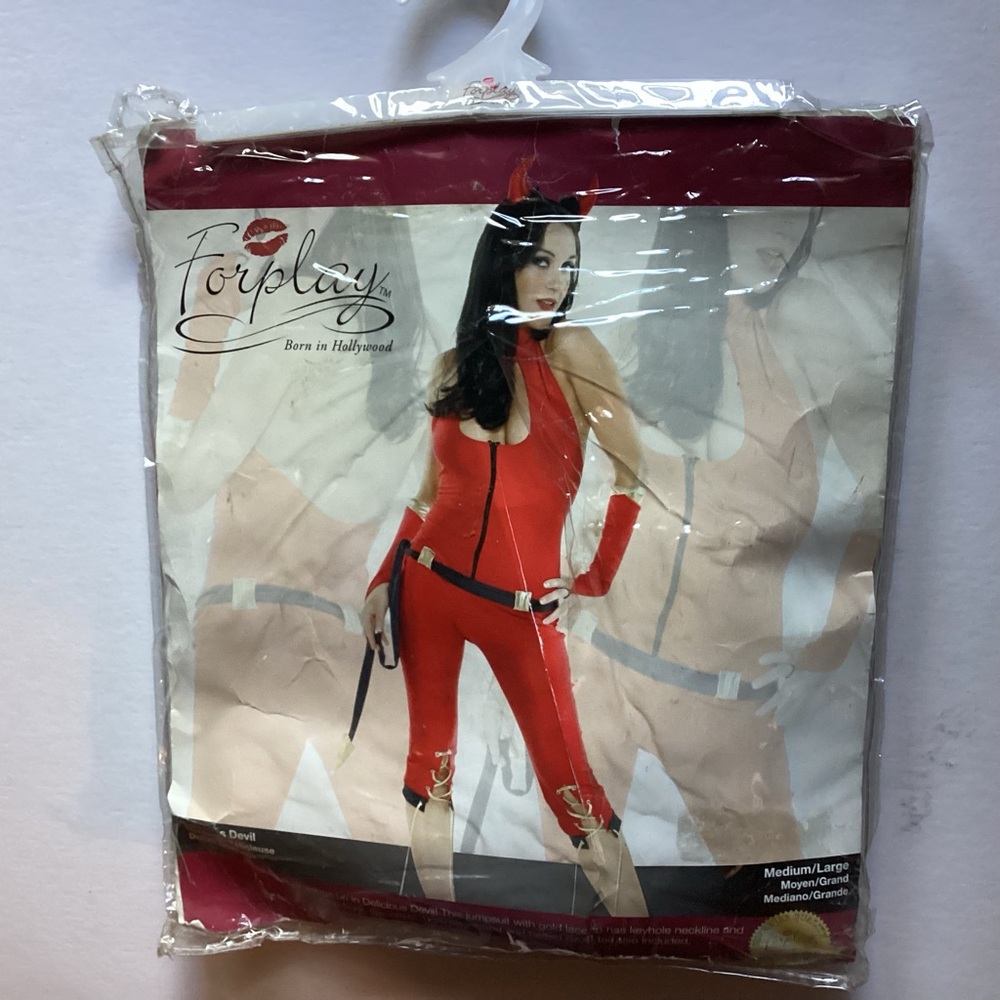 SuperSexy Red “DELICIOUS DEVIL” Costume Halloween BRAND NEW.  M/L